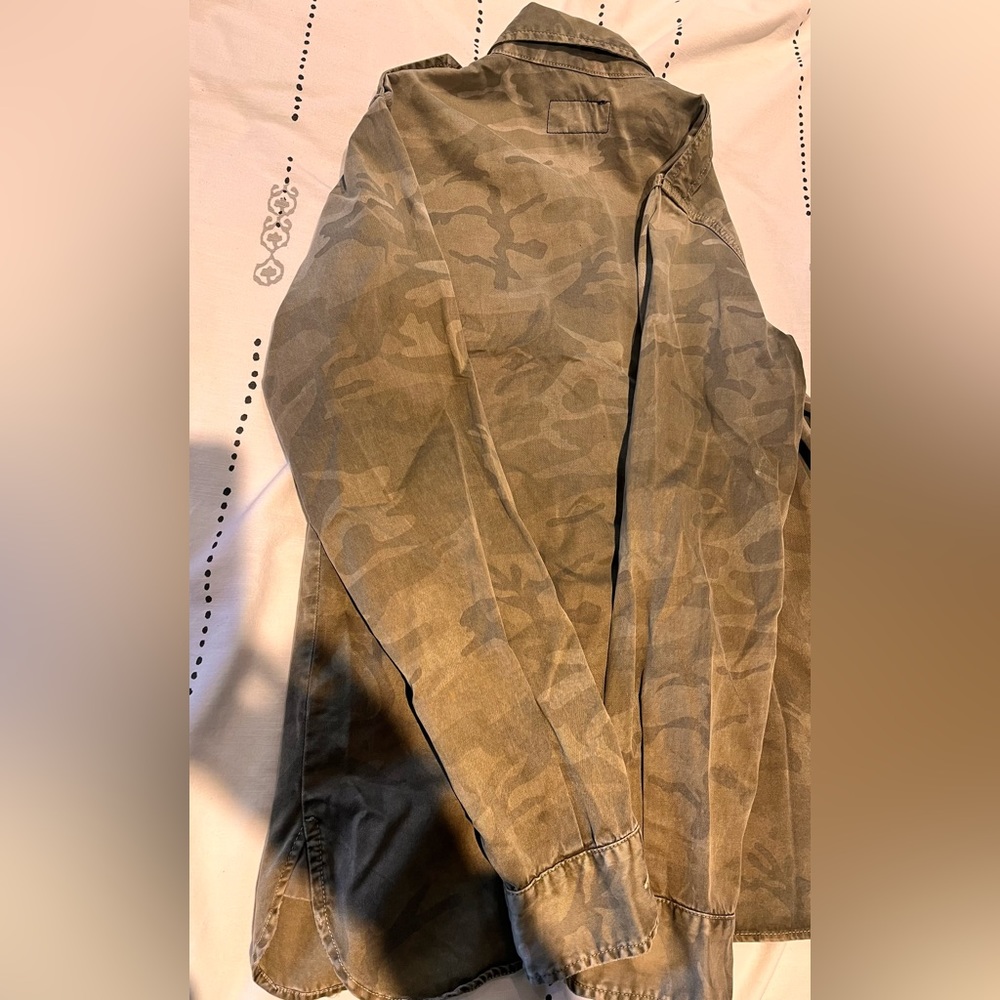 Current/Elliott Camouflage Print Button Down Shir… - image 2